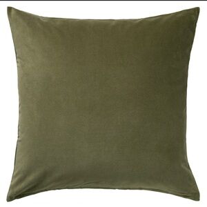 Large cushion cover Velvet green & Charcoal